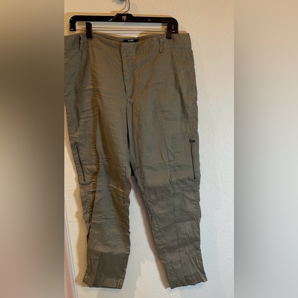 Lord & Taylor 424 Fifth Cargo Style Summer Linen Pants Size 12 - Picture 2 of 12